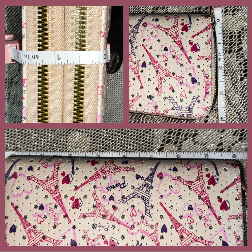 Blu Crush Paris Eiffel Tower Print Wallet New NWOT - Picture 6 of 7
